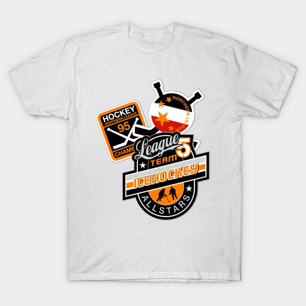 Hockey League Team T-Shirt by TulipDesigns